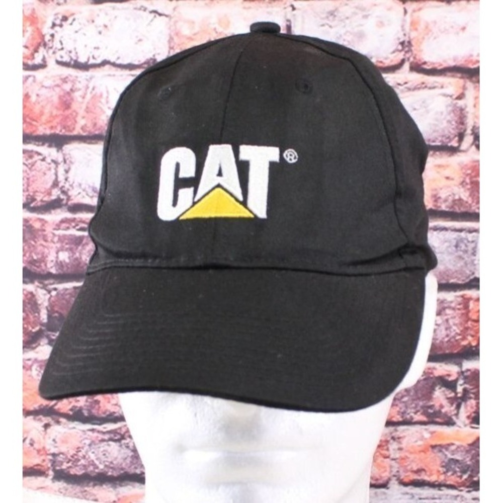 Caterpillar CAT Black Adjustable Baseball Cap For Adults